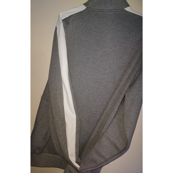 Puma Men's Track Jacket XL Full Zip Knit Athletic Pockets Casual Gray White - Picture 6 of 8